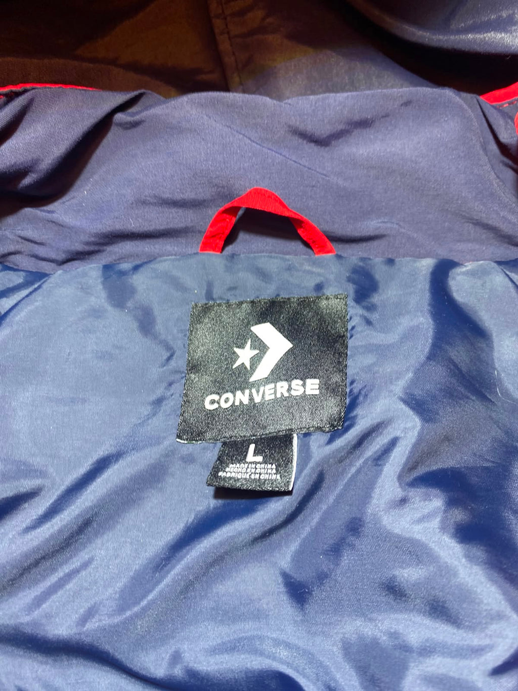 Converse Colorblock Jacket - Etiqueta interior talla L Made in China