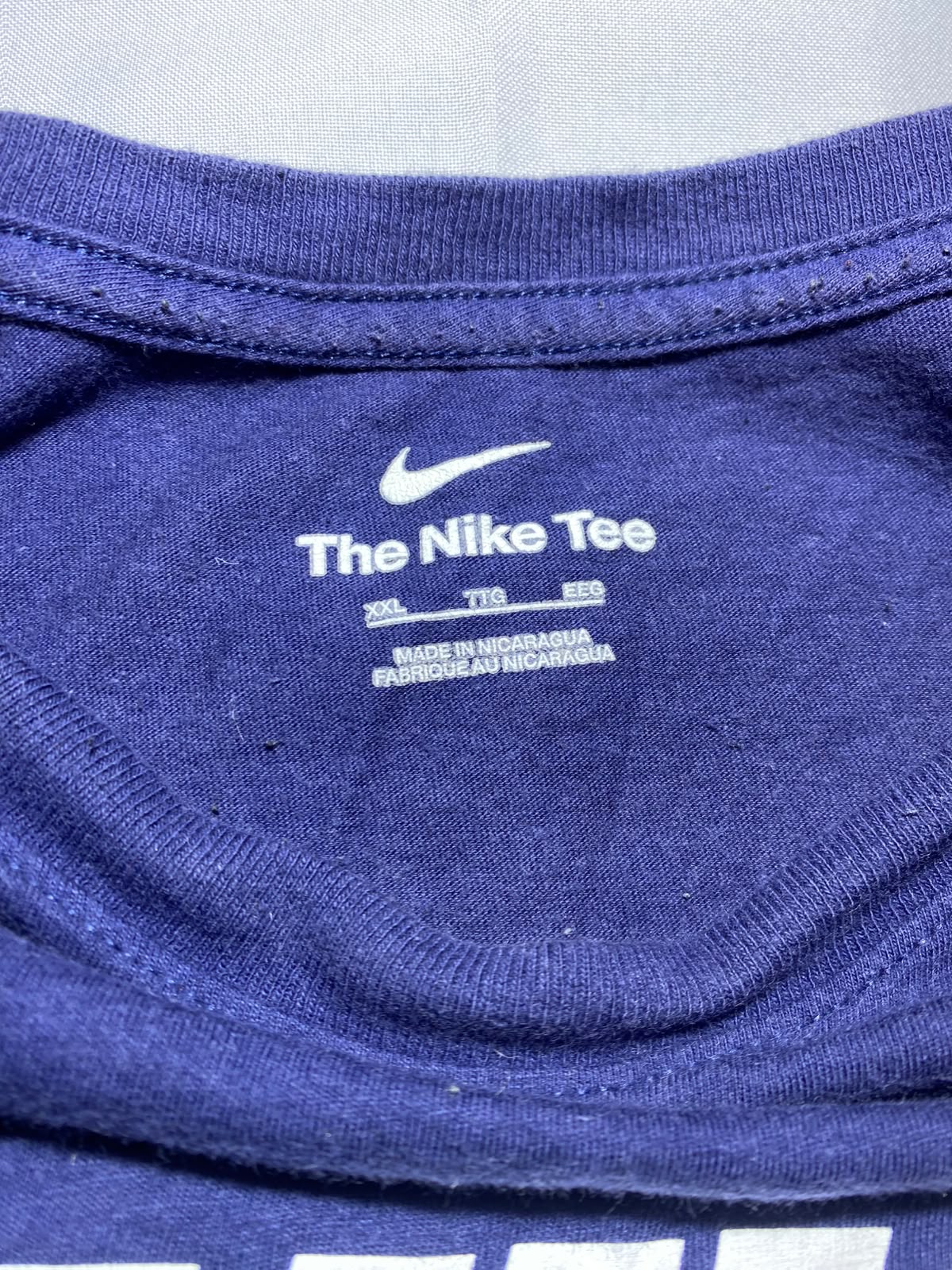 The Nike Tee Blue - Etiqueta talla XXL Made in Nicaragua