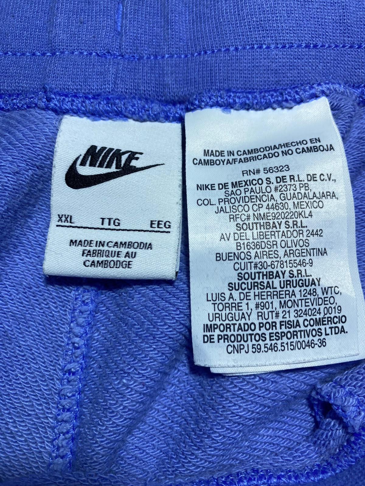Nike Alumni Short Blue - Etiqueta talla XXL Made in Cambodia
