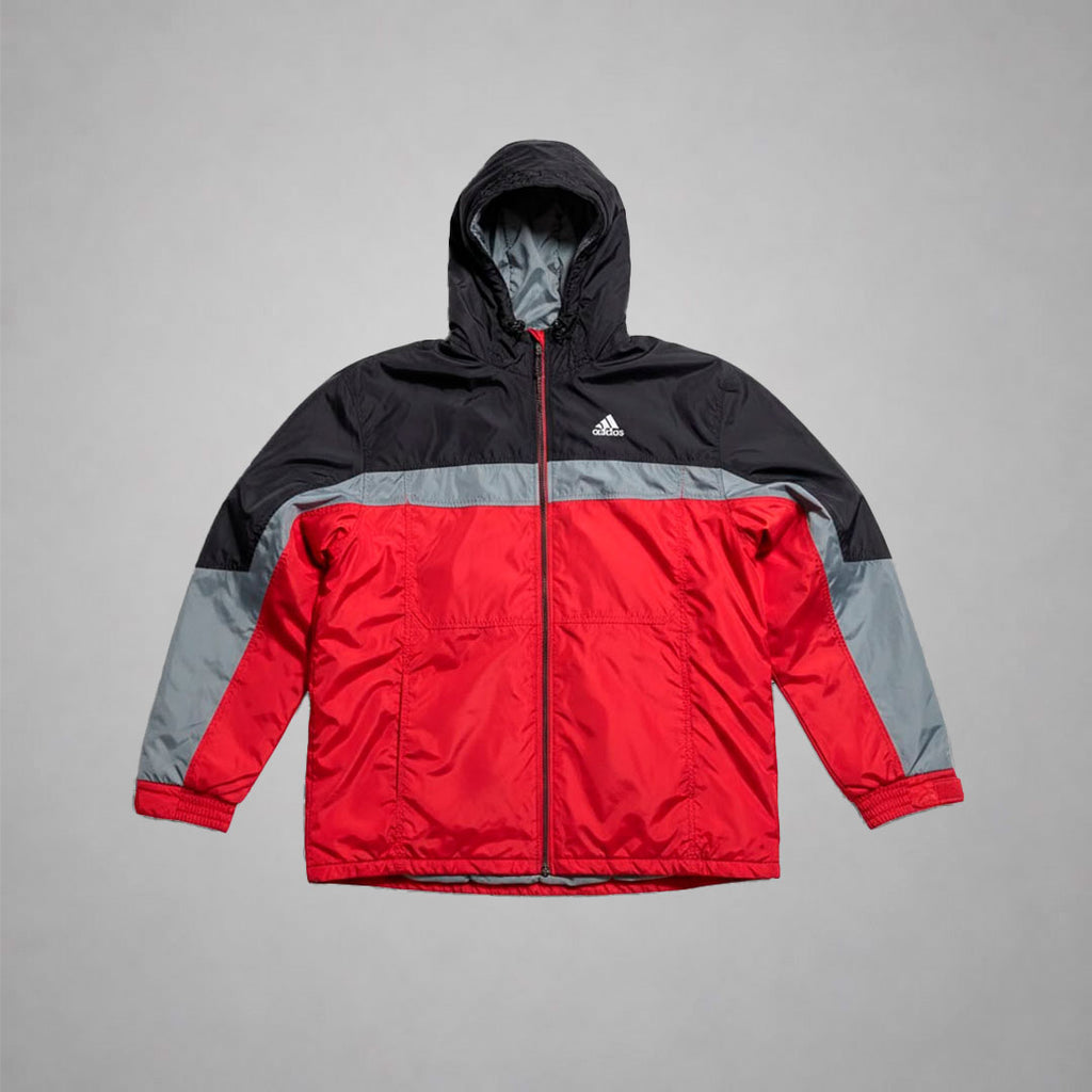 Adidas Red Black Jacket - Logo bordado interior