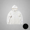 Champion White Zip Hoodie - vista frontal completa