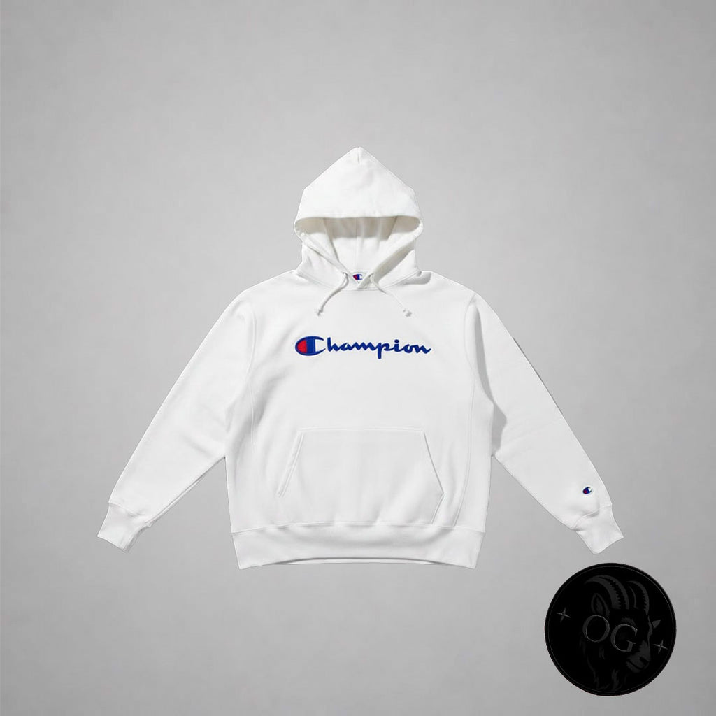 Champion White Hoodie - vista frontal