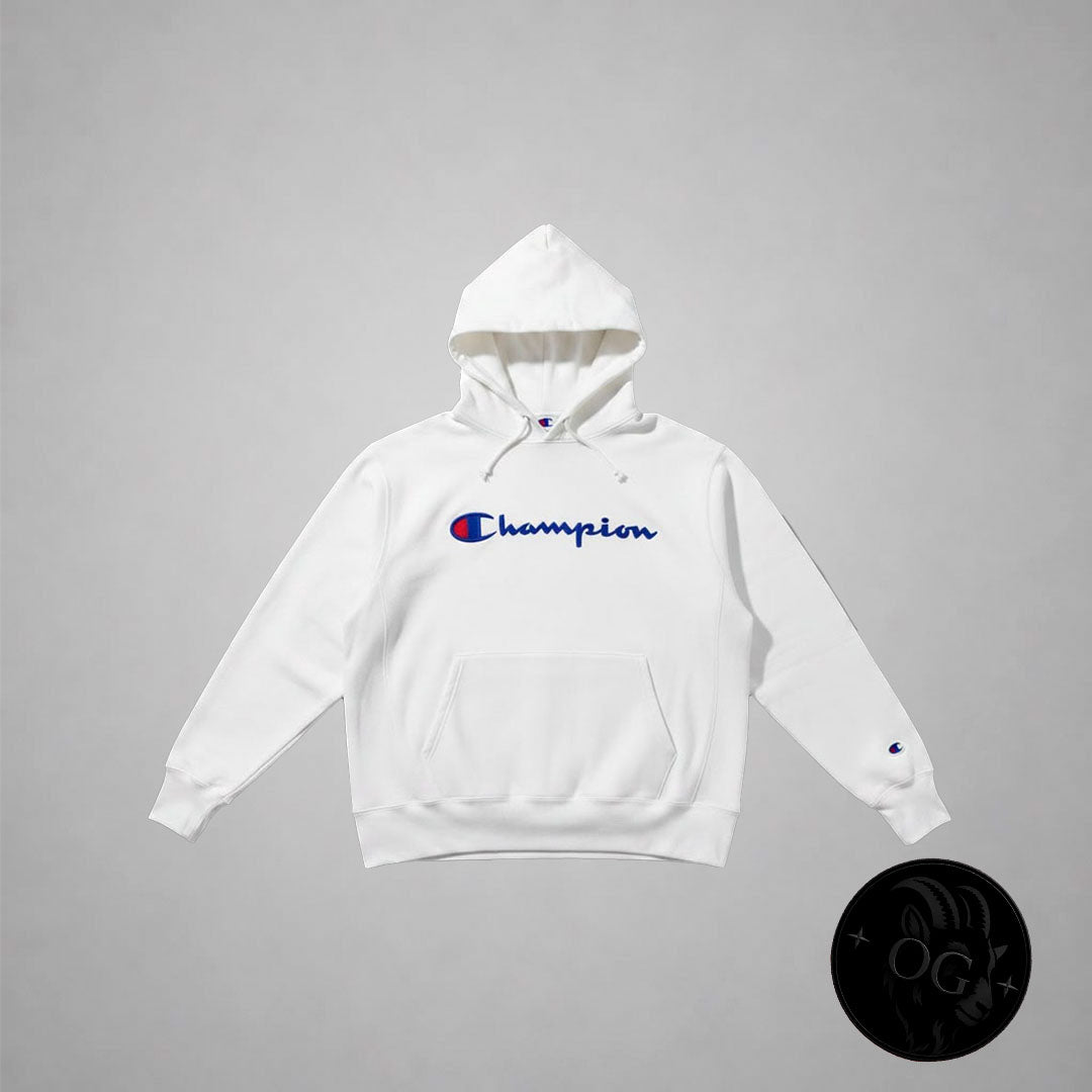 Champion White Hoodie - vista frontal
