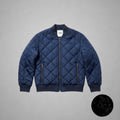 Zara Quilted Bomber Jacket - Vista frontal completa