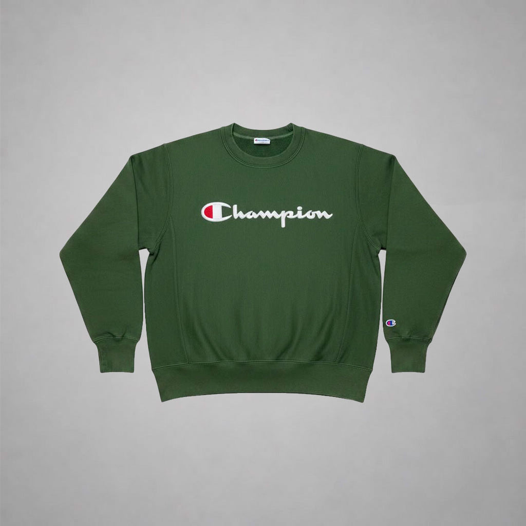Champion Green Crewneck - vista frontal completa
